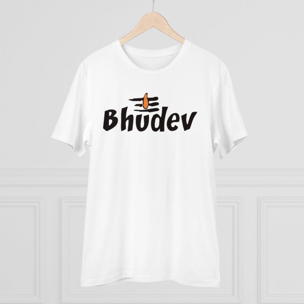 Generisches T-Shirt mit Bhudev-Aufdruck für Herren aus PC-Baumwolle (Farbe: Weiß, Fadendichte: 180 g/m²)