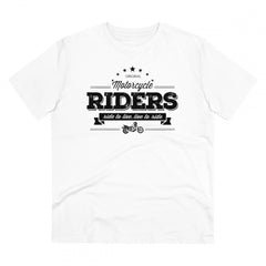 Generisches T-Shirt für Herren aus PC-Baumwolle mit Fahrradmotiv (Farbe: Weiß, Fadendichte: 180 g/m²)