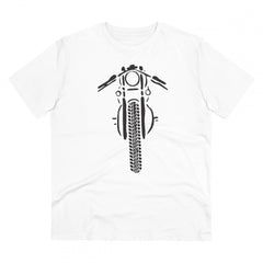 Generic Men's PC Cotton Bike Ride Design Printed T Shirt (Color: White, Thread Count: 180GSM)