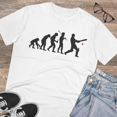 Generisches T-Shirt aus PC-Baumwolle für Herren mit Cricket-Design-Aufdruck (Farbe: Weiß, Fadendichte: 180 g/m²)