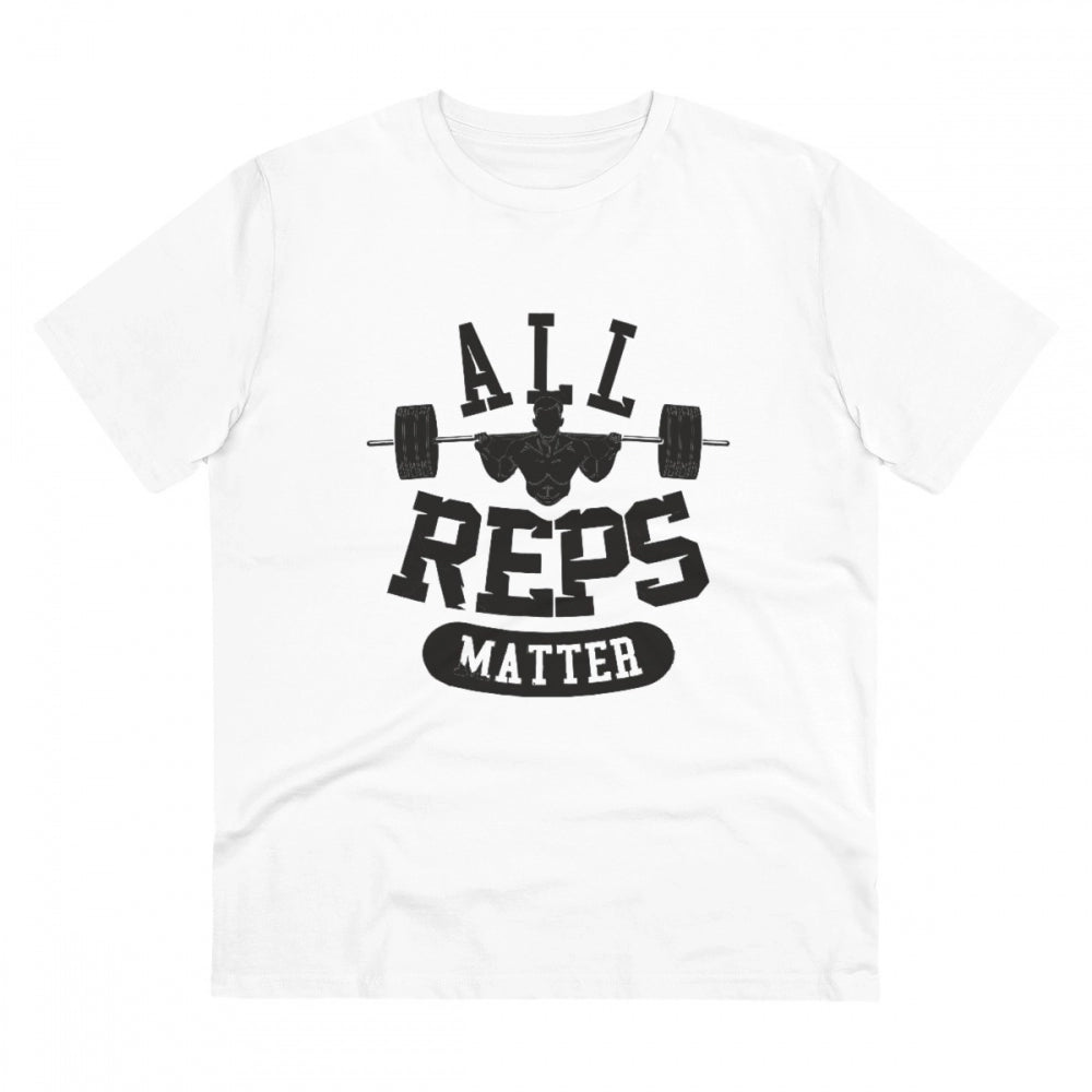 Generisches T-Shirt aus PC-Baumwolle mit Aufdruck „All Reps Matter“ für Herren (Farbe: Weiß, Fadendichte: 180 g/m²)