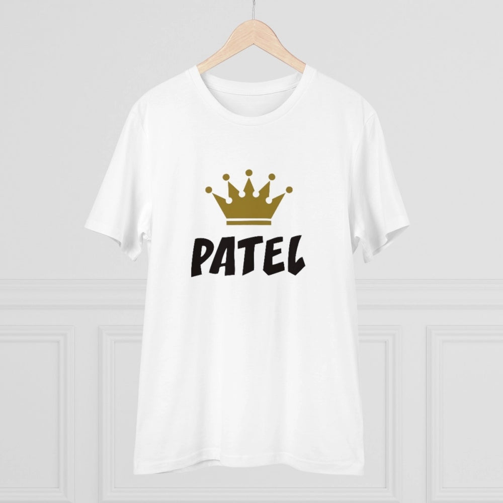 Generisches T-Shirt aus PC-Baumwolle mit Patel-Aufdruck für Herren (Farbe: Weiß, Fadendichte: 180 g/m²)