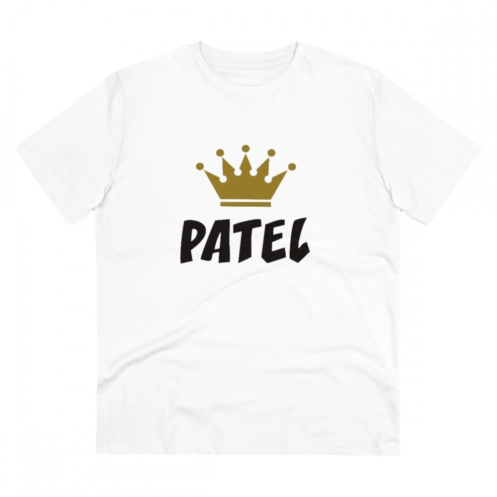 Generisches T-Shirt aus PC-Baumwolle mit Patel-Aufdruck für Herren (Farbe: Weiß, Fadendichte: 180 g/m²)