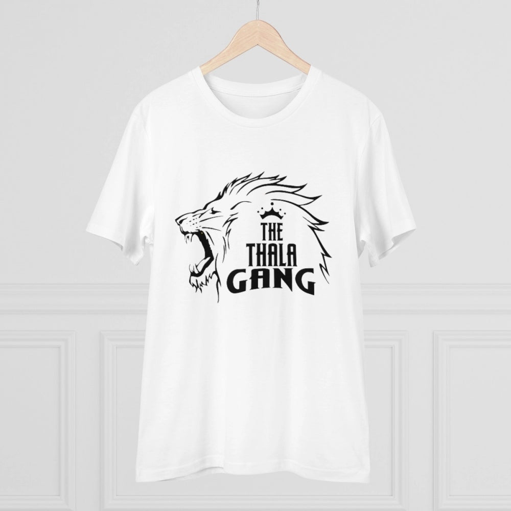 Generisches T-Shirt aus PC-Baumwolle für Herren mit Cricket-Design-Aufdruck (Farbe: Weiß, Fadendichte: 180 g/m²)