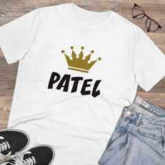 Generisches T-Shirt aus PC-Baumwolle mit Patel-Aufdruck für Herren (Farbe: Weiß, Fadendichte: 180 g/m²)