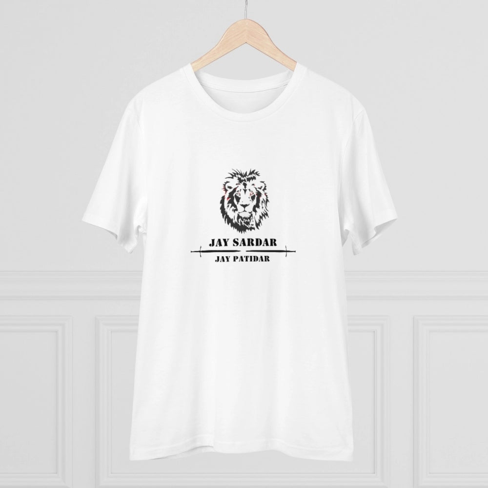 Generisches T-Shirt aus PC-Baumwolle mit Jay-Sardar-Aufdruck für Herren (Farbe: Weiß, Fadendichte: 180 g/m²)