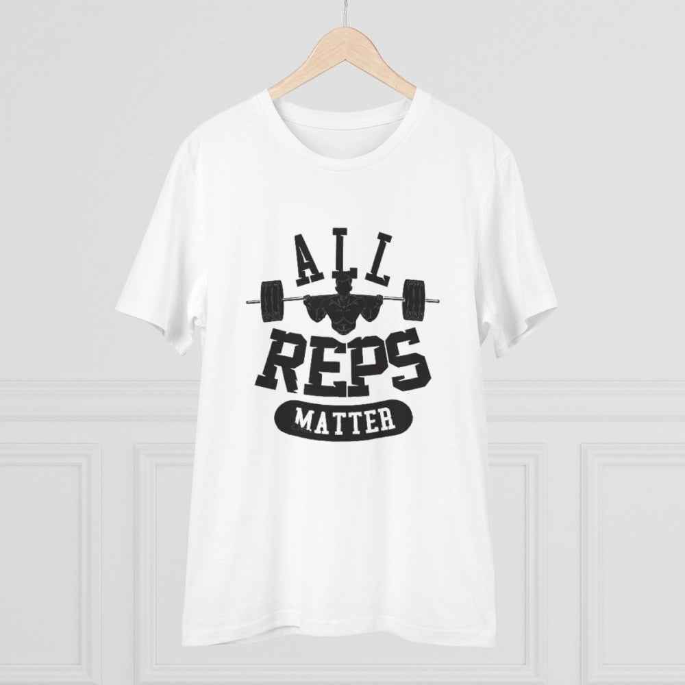 Generisches T-Shirt aus PC-Baumwolle mit Aufdruck „All Reps Matter“ für Herren (Farbe: Weiß, Fadendichte: 180 g/m²)