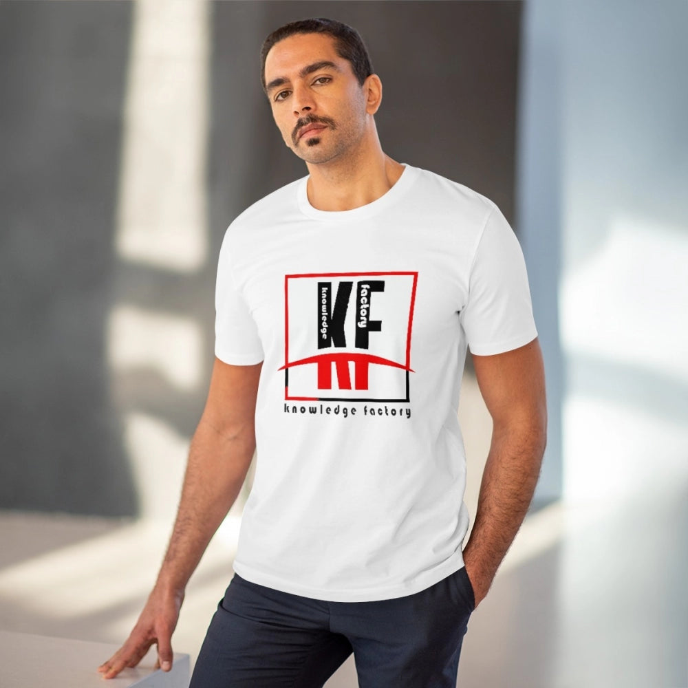 Generisches bedrucktes T-Shirt aus PC-Baumwolle von Knowledge Factory für Herren (Farbe: Weiß, Fadendichte: 180 g/m²)