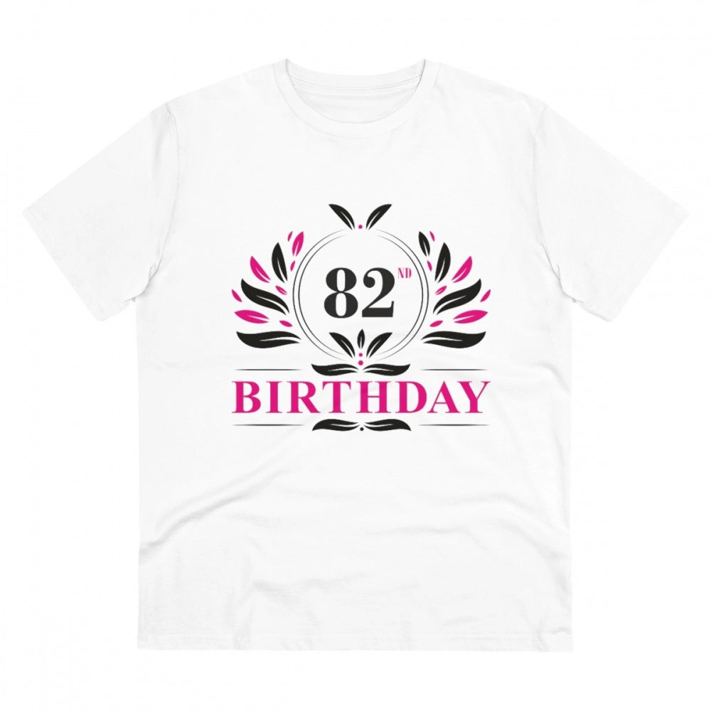 Generisches T-Shirt aus PC-Baumwolle für Herren mit Aufdruck „82. Geburtstag“ (Farbe: Weiß, Fadendichte: 180 g/m²)