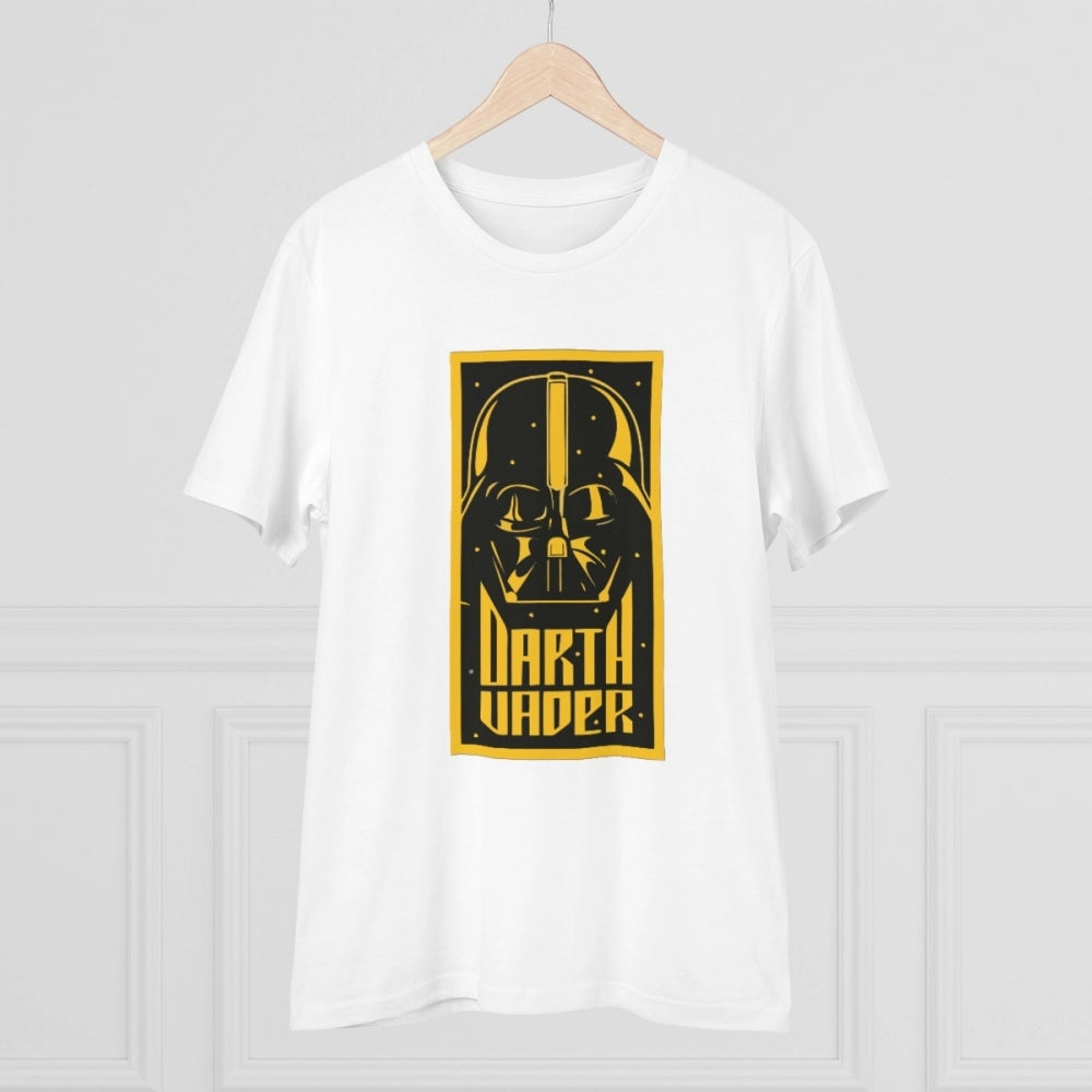 Generisches T-Shirt für Herren aus PC-Baumwolle mit Darth Vader-Aufdruck (Farbe: Weiß, Fadendichte: 180 g/m²)