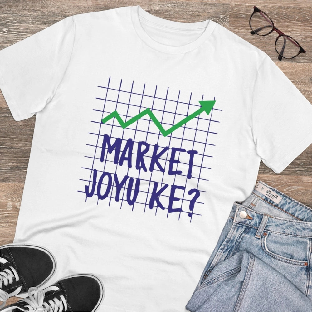 Generisches Herren-T-Shirt mit Aufdruck „Joyu Che“ von PC Cotton Market (Farbe: Weiß, Fadendichte: 180 g/m²)