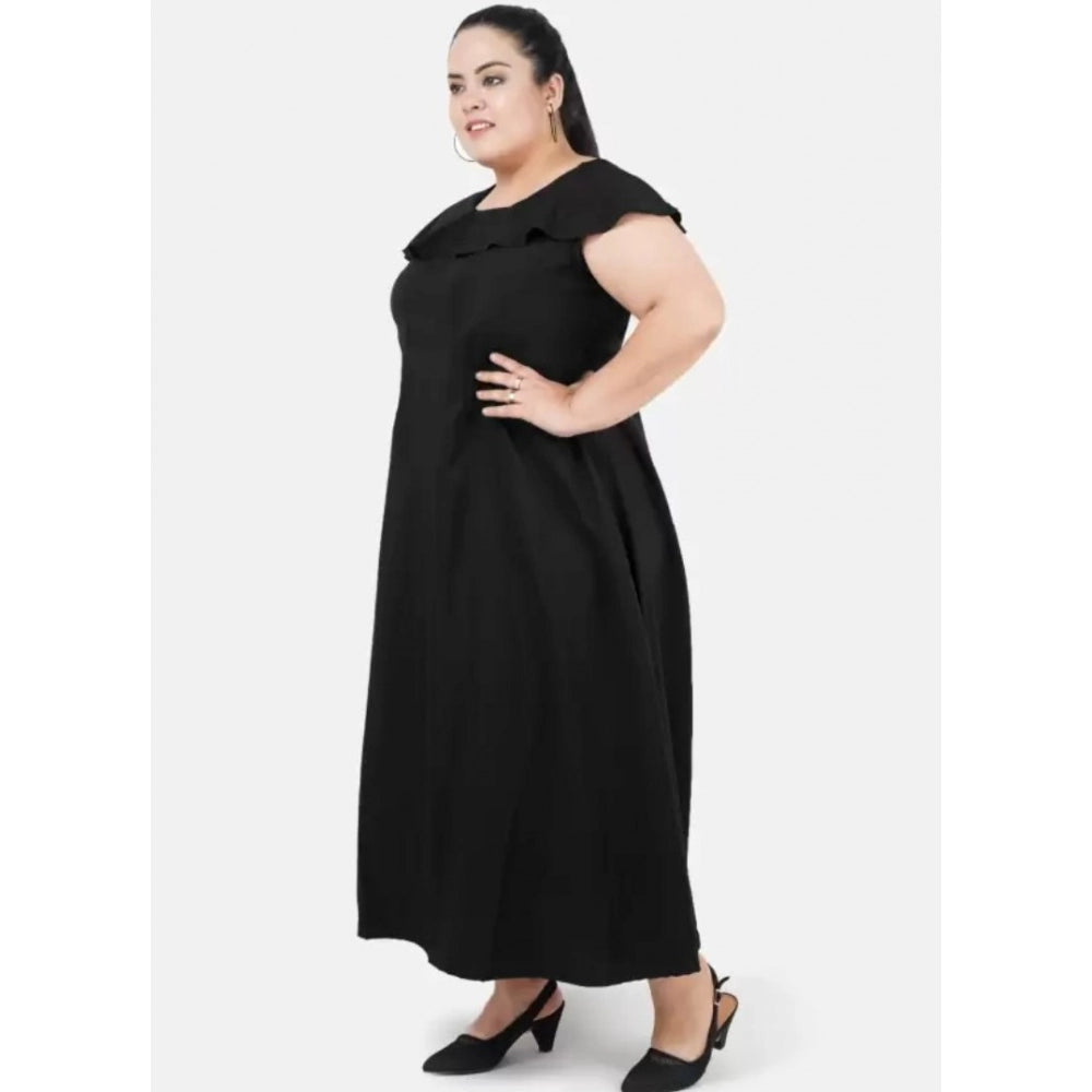 Generisches figurbetontes schwarzes Kleid für Damen (Farbe: Schwarz, Material: Polyester)