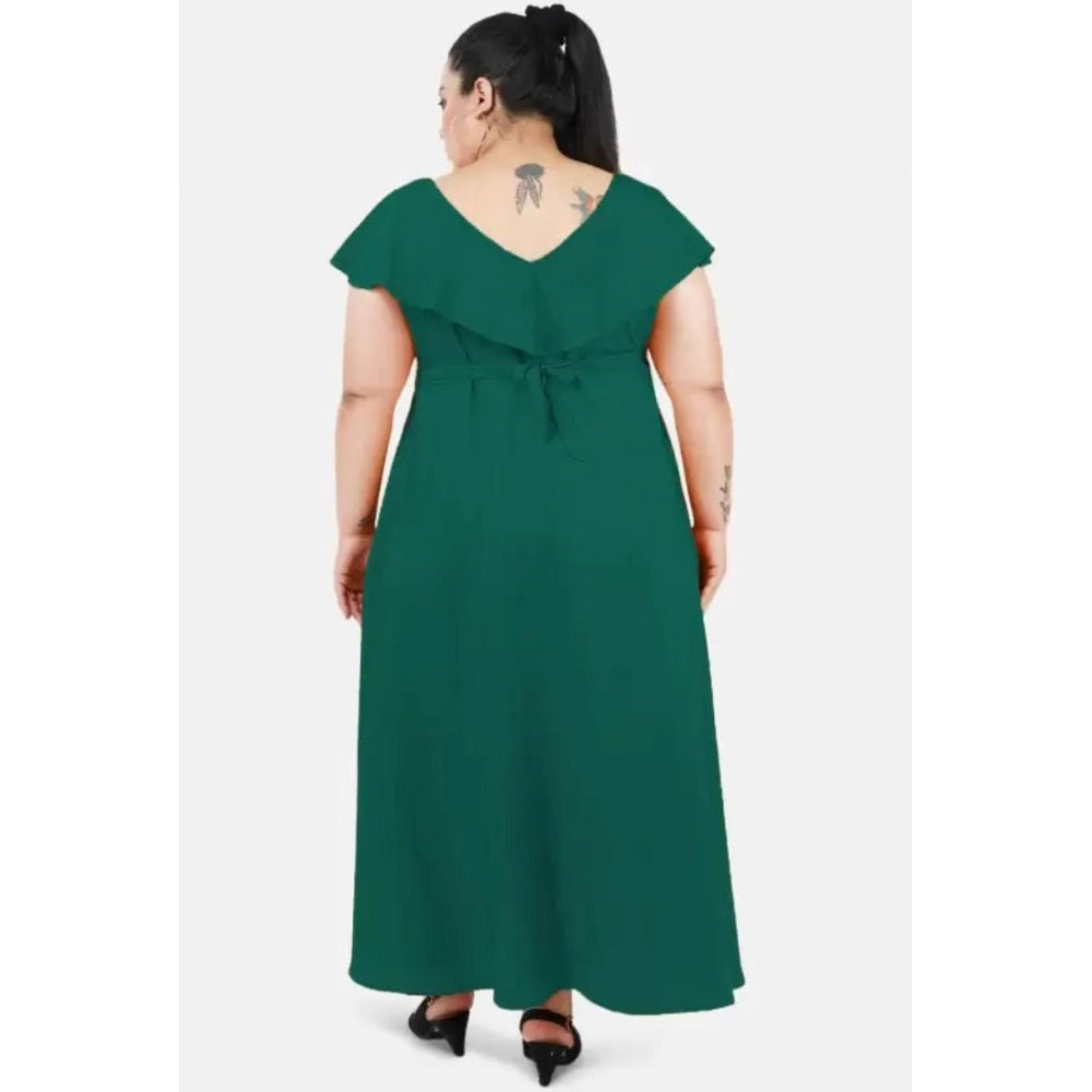 Generisches grünes Fit-and-Flare-Kleid für Damen (Farbe: Grün, Material: Polyester)