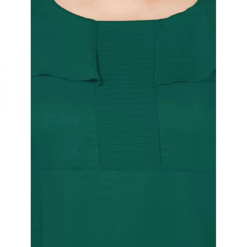 Generisches grünes Fit-and-Flare-Kleid für Damen (Farbe: Grün, Material: Polyester)