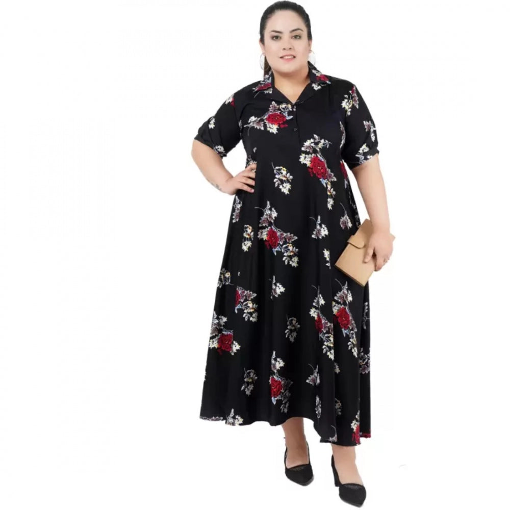 Generisches figurbetontes schwarzes Kleid für Damen (Farbe: Schwarz, Material: Polyester)