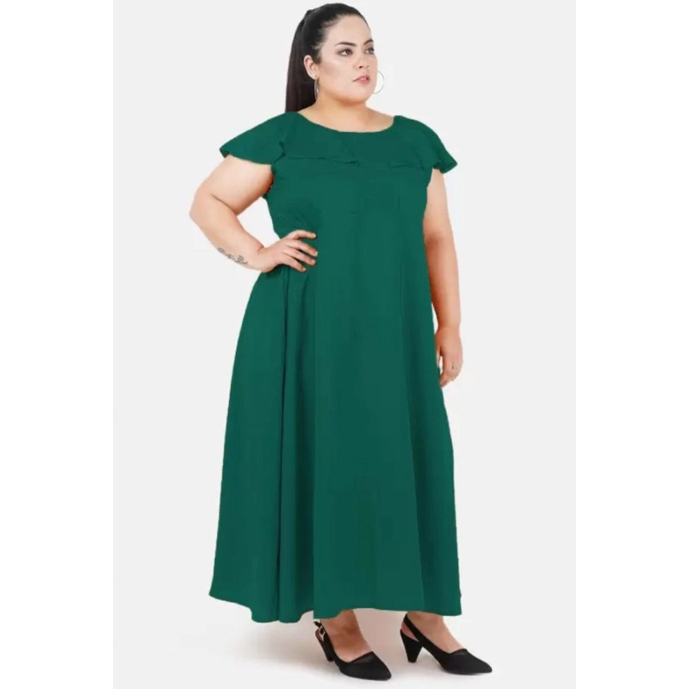 Generisches grünes Fit-and-Flare-Kleid für Damen (Farbe: Grün, Material: Polyester)