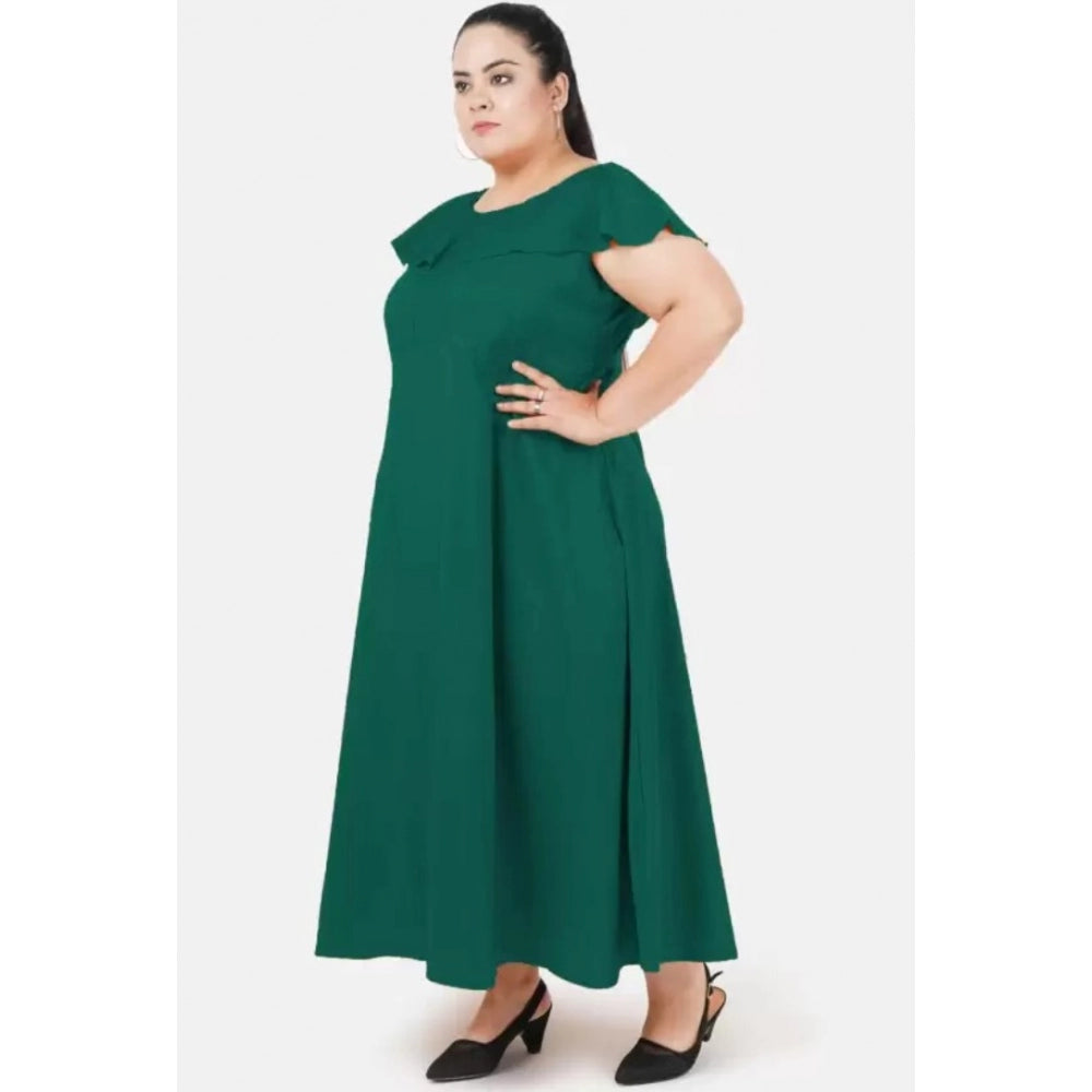 Generisches grünes Fit-and-Flare-Kleid für Damen (Farbe: Grün, Material: Polyester)