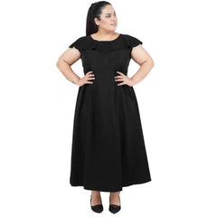 Generisches figurbetontes schwarzes Kleid für Damen (Farbe: Schwarz, Material: Polyester)