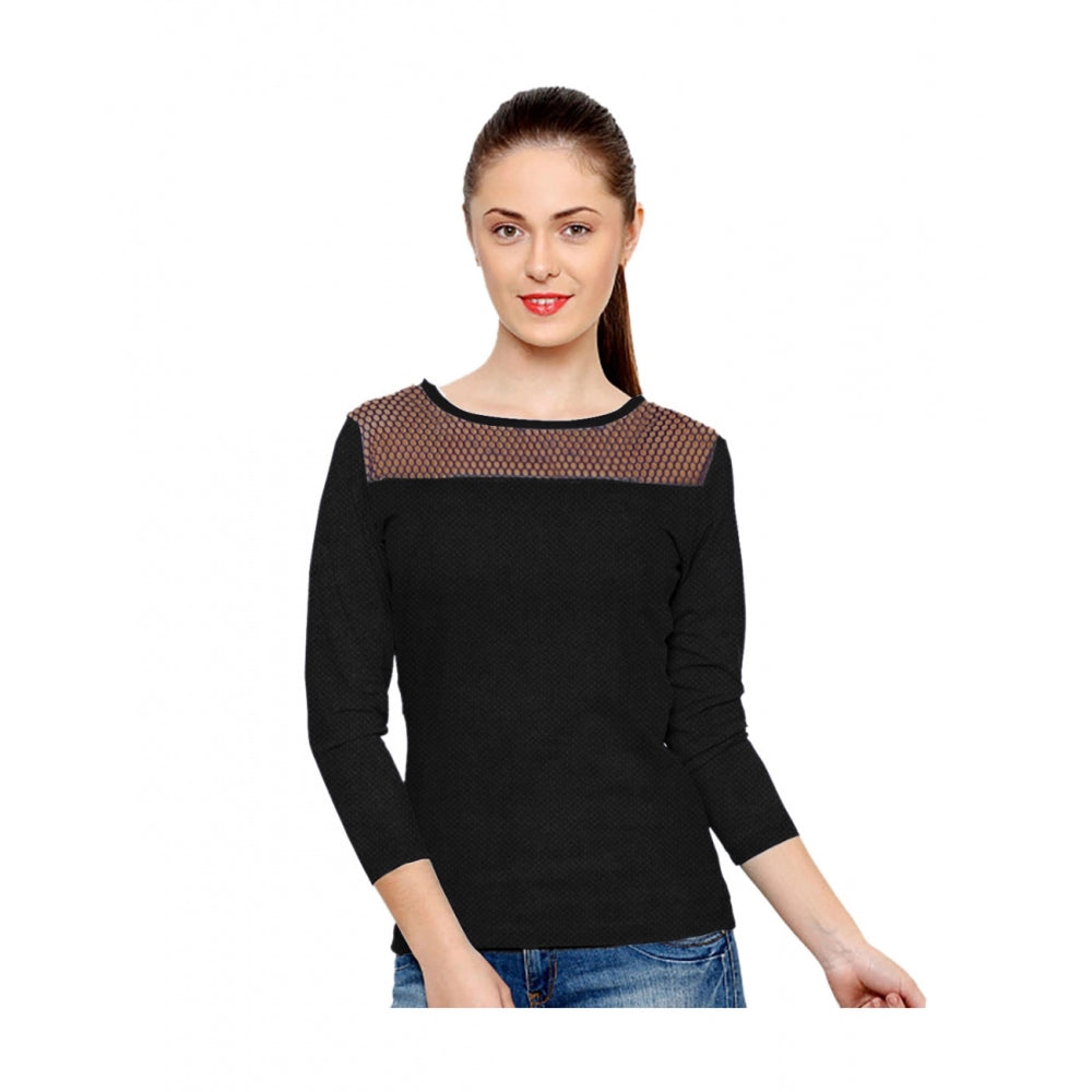 Generische Damen Western Wear Strumpfwaren T-Shirts (Schwarz)