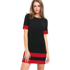 Generic Women's Western Wear Hosiery T Shirts (Black And Red)