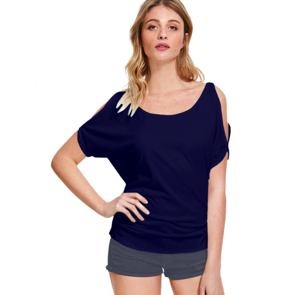 Generische Strumpfwaren-T-Shirts im Western-Stil für Damen (Marineblau)