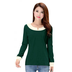 Generic Women's Western Wear Hosiery T Shirts (Green)