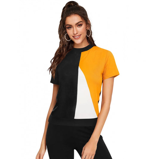 Generic Women's Western Wear Hosiery T Shirts (Yellow)