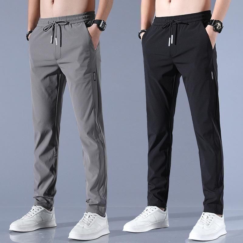 Men's Solid Black & Grey Track Pants Pack of 2