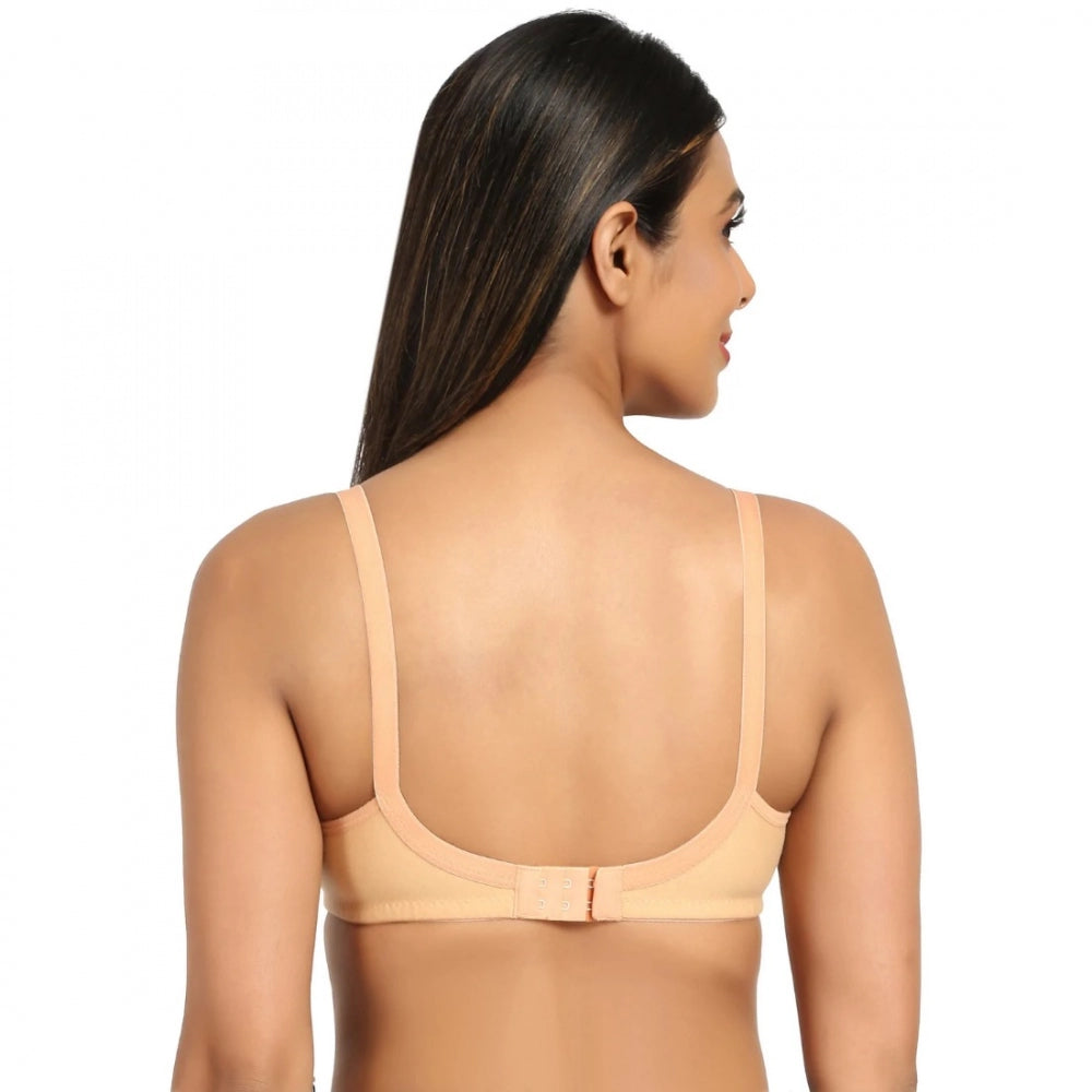 Generic Women's Cotton Blend Mother Care Full Coverage Feeding Bra Non Padded (Sandalwood)