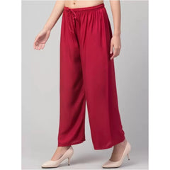 Generische Palazzo-Hose aus Viskose-Rayon in Übergröße für Damen (Kastanienbraun)