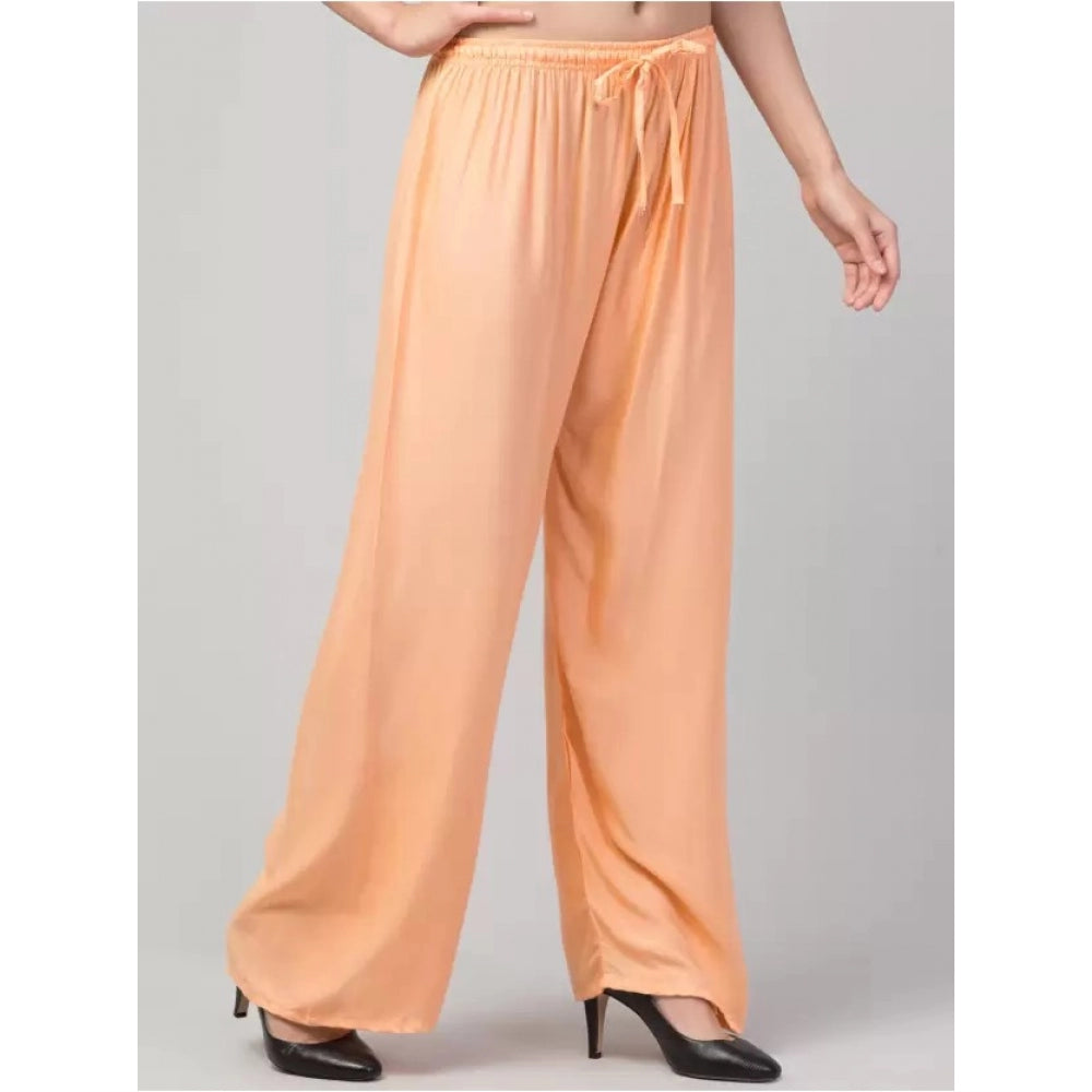 Generic Palazzo-Hose aus Viskose-Rayon in Übergröße für Damen, entspannte Passform (Orange)