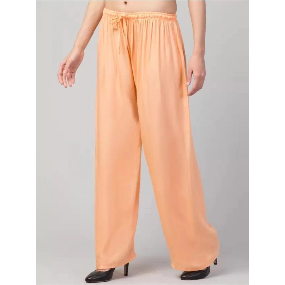 Generic Palazzo-Hose aus Viskose-Rayon in Übergröße für Damen, entspannte Passform (Orange)