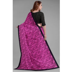 Generischer Super Line Sari mit Bluse für Damen (Rosa, 5–6 m)