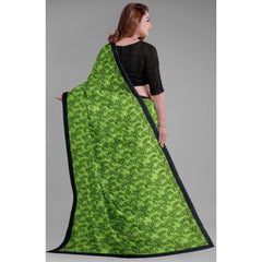 Generischer Super Line Sari mit Bluse für Damen (Grün, 5–6 Meter)