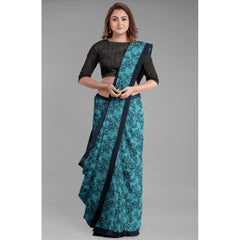 Generic Women's Super Line Saree with Blouse (Rama, 5-6 Mtrs)