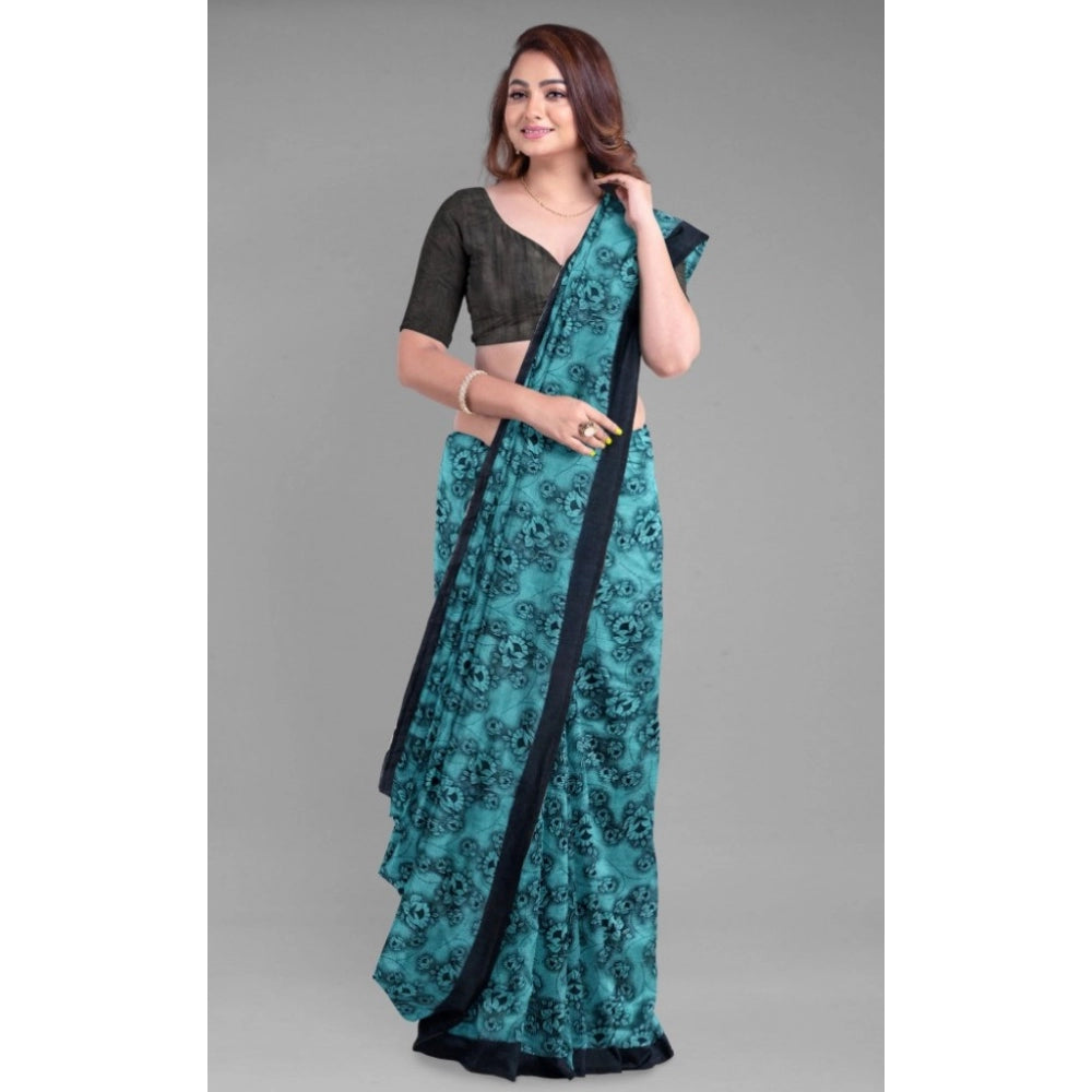 Generischer Super Line-Sari mit Bluse für Damen (Rama, 5–6 m)