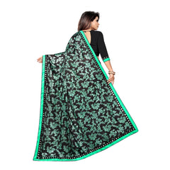 Generic Women's Lycra Blend Saree with Blouse (Green, 5-6 Mtrs)