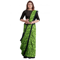 Generic Women's Super Line Saree with Blouse (Green, 5-6 Mtrs)