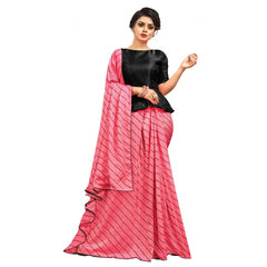 Generic Women's Vichitra Saree with Blouse (Gajari, 5-6 Mtrs)