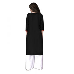 Generisches gerades Kurti aus Viskosespitze für Damen (schwarz)