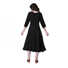 Generisches gerades Kurti aus Viskosespitze für Damen (schwarz)