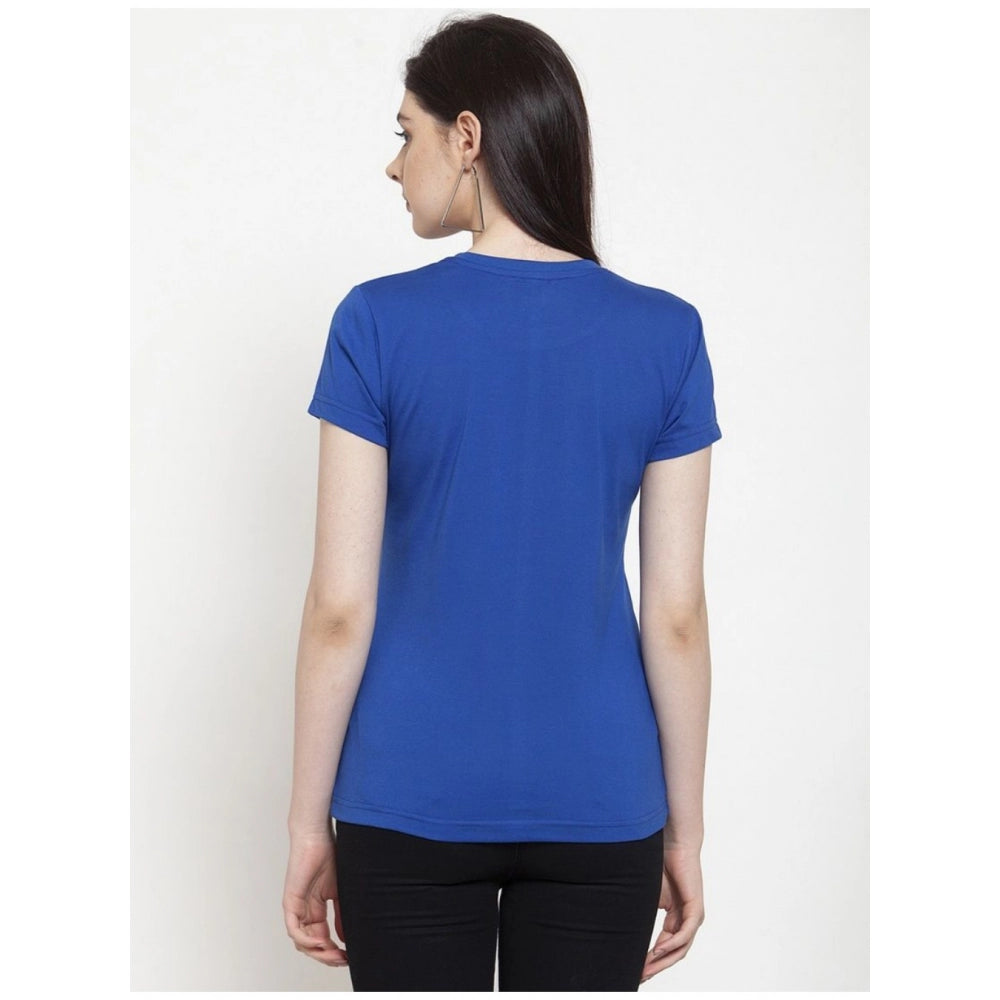 Generisches Damen-T-Shirt mit Aufdruck „Stay Classy“ aus Baumwollmischung (blau)