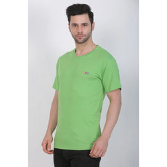 Generic Men's Cotton Jersey V Neck Plain Tshirt (Pale Green)