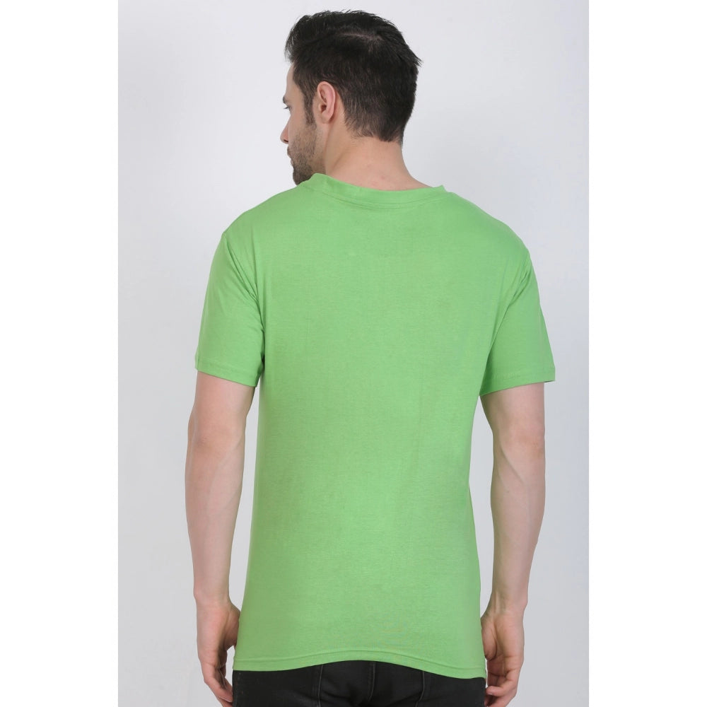 Generic Men's Cotton Jersey Round Neck Plain Tshirt (Pale Green)