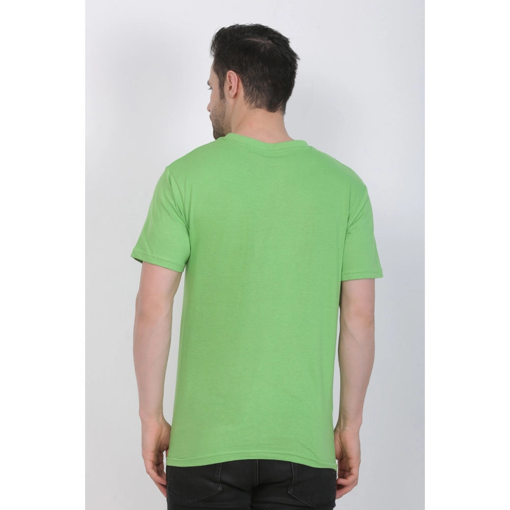 Generic Men's Cotton Jersey V Neck Plain Tshirt (Pale Green)