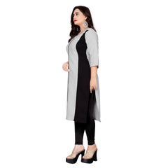 Generisches Damen-Kurti aus Baumwolle mit geradem Bein (Hellblau)