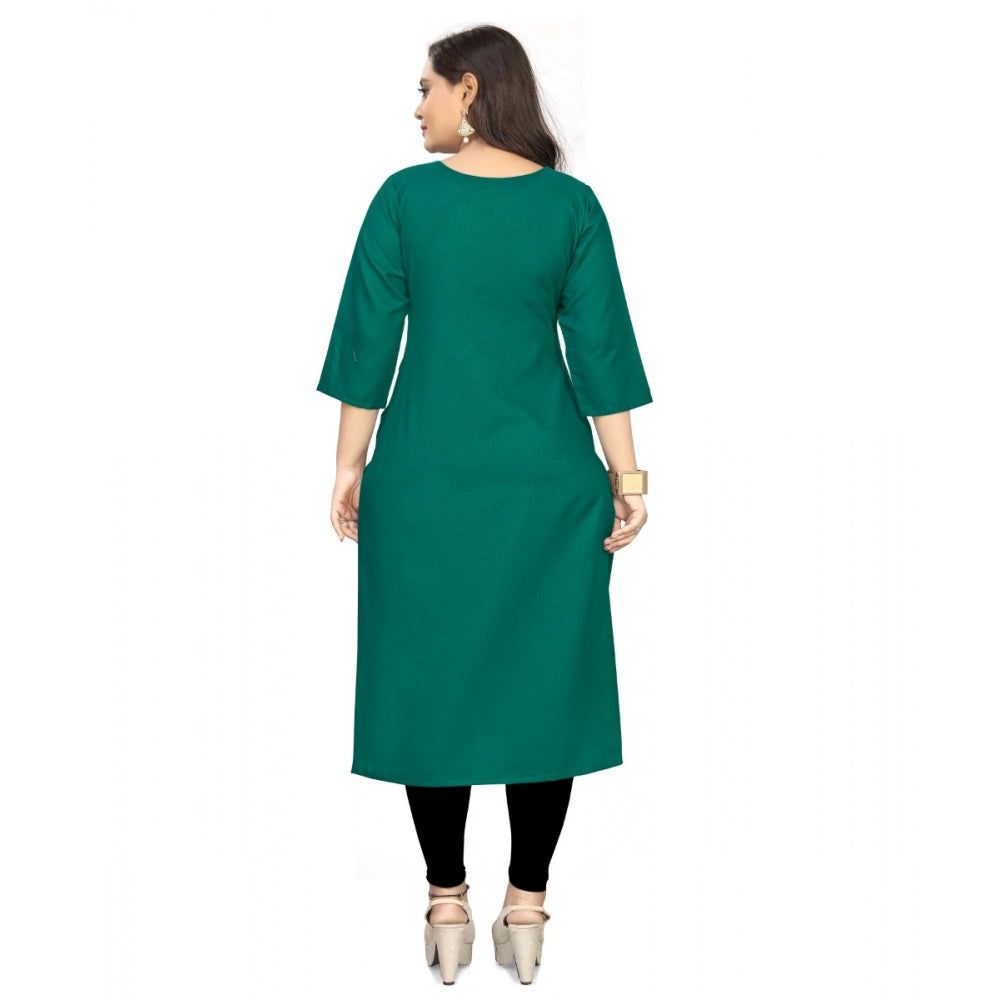 Generisches Damen-Kurti aus Baumwolle in A-Linie (Grün)