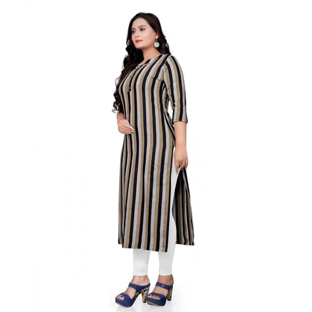 Generic Women's Cotton Printed Straight Kurti (Multi Color)