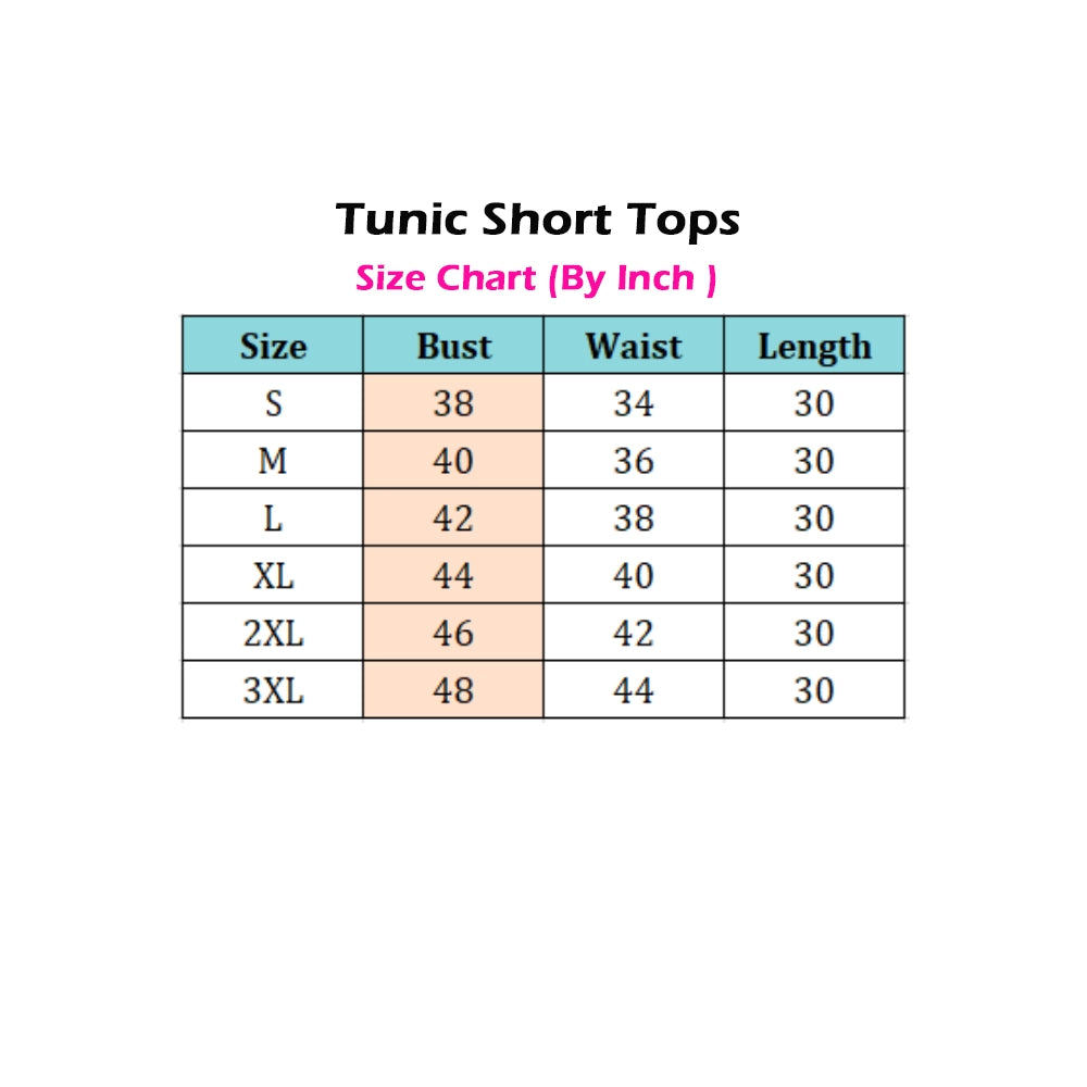 Generische Damen-Tunika mit 3/4-Ärmeln, Baumwollmischung, langes Kurti (blau)