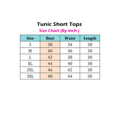 Generische Damen-Tunika mit 3/4-Ärmeln, Baumwollmischung, langes Kurti (schwarz)